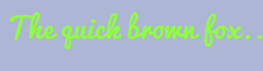 Image with Font Color 8FFC3E and Background Color AEB6D5
